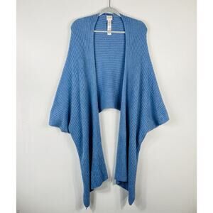 Chico's Size Large XL Cozy Soft Wrap Sweater Blue